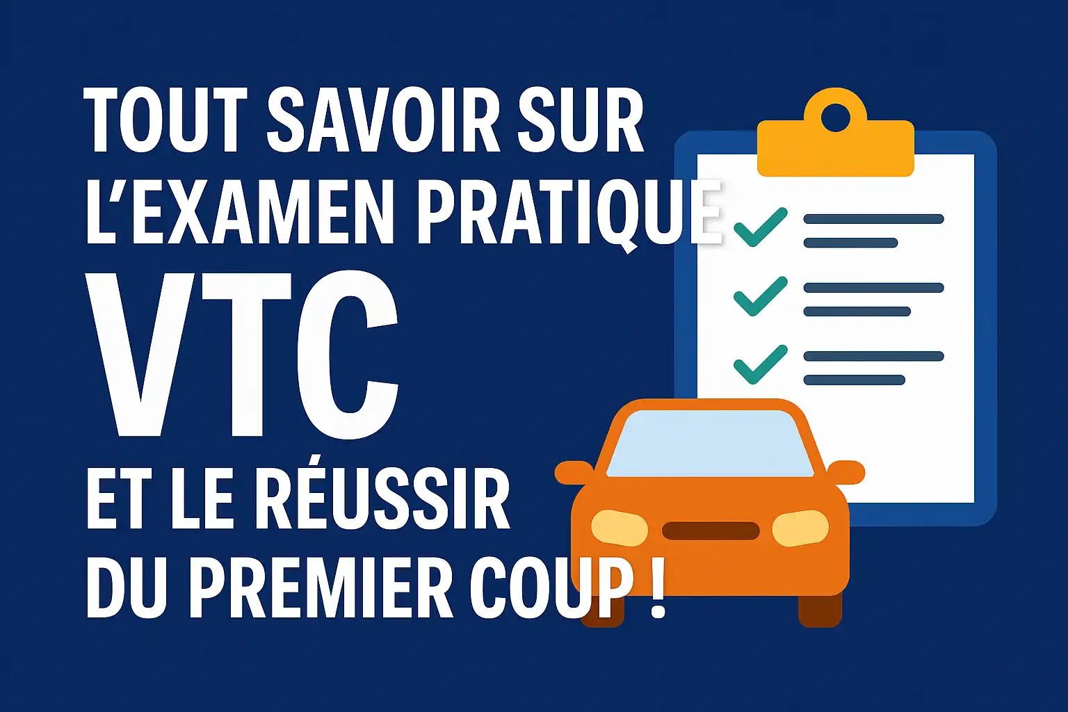 Examen pratique VTC : tout savoir et le réussir du premier coup !